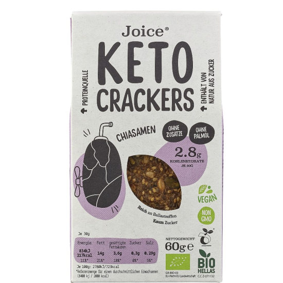 BIO KETO krekerji s chia semeni, 60g