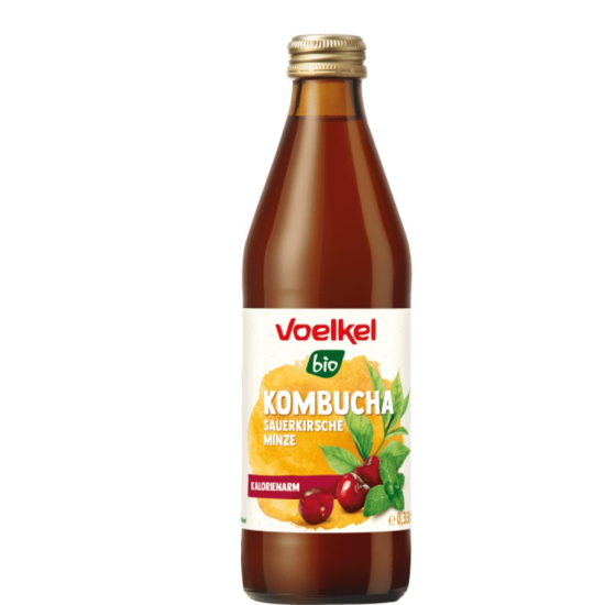 BIO napitek kombucha z višnjo in meto, 0,33l