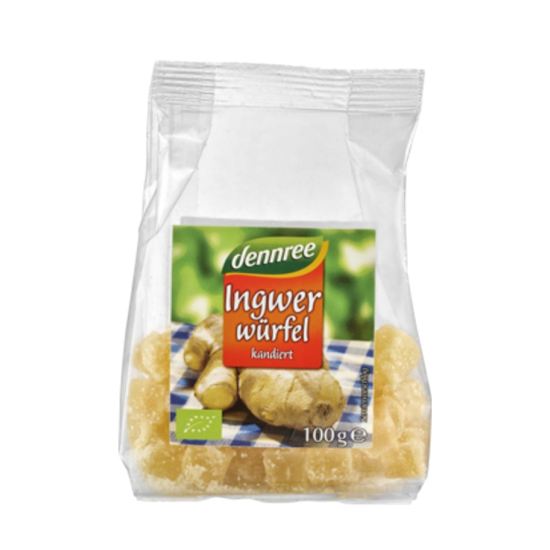 BIO ingver v kockah, 100g